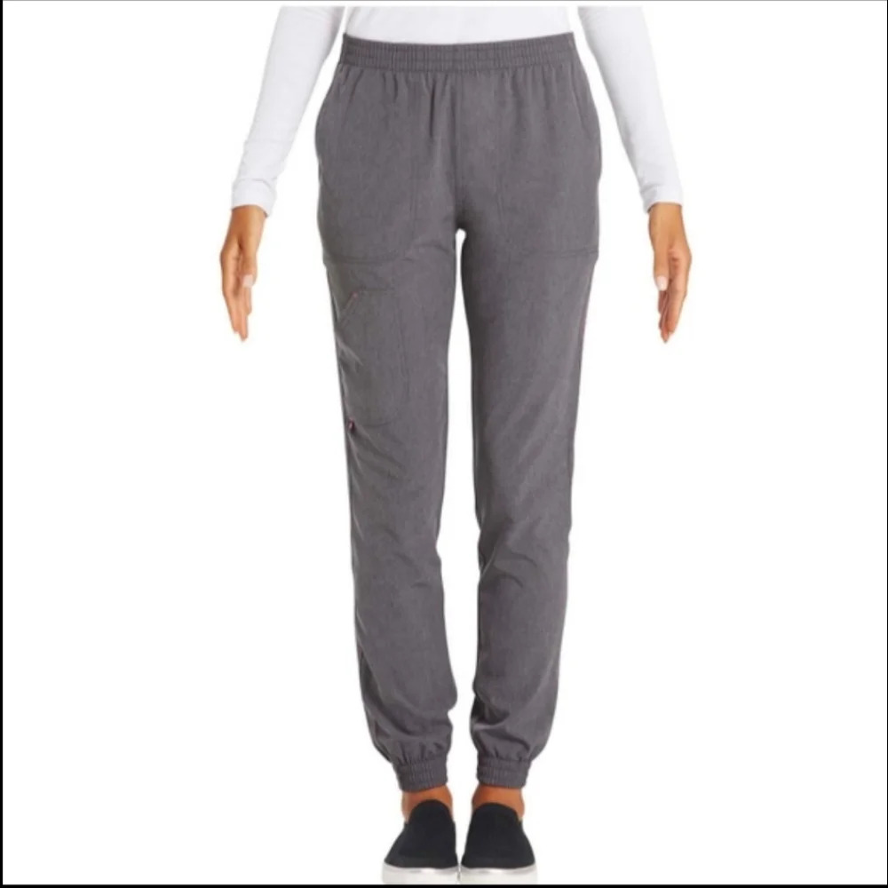 ScrubStar Women's Size 3XL Scrubs Pull-On Joggers Heather Pewter